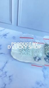 mutiara set mote payet rangkaian set dua ukuran  7 item murah  kombinasi ramboci per segi