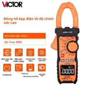 Victor 610E Kẹp Kỹ Thuật Số Đồng Hồ Vạn Năng 1000A 1000V AC/DC True RMS Ampe Kế Điện Dung Máy Kiểm Tra Điện Dung Dụng Cụ Điện Chuyên Nghiệp