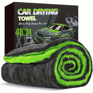 1400GSM Full-Size SUV Truck Drying Towel Double-Sided Microfiber Twisted Yarn Technology High Absorbency And Scratch-Resistant
