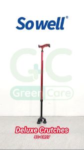 Sowell Deluxe Crutches (SC-CR07)(Walking Stick with 3 leg)(Tongkat 3 kaki)