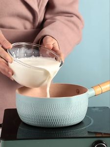 หม้อต้ม เคลือบลายหินอ่อน ด้ามไม้ยาว 20 ซม. Marino หม้อต้มสไตล์ญี่ปุ่น ราคาเสริมจาก 1,200 ซอดเวลา