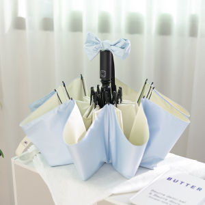 Sun Umbrella Sun Protection UV Protection Color Plastic Umbrella Womens Dual-Use Foldable Manual Umbrella Simple and Fresh