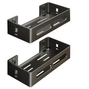 B&W | Corner Wall-mounted Stainless Steel Bathroom Shelf