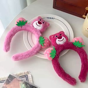 【Bestella✨COD】Strawberry Bear Plush Rambut Band Wanita Anti-slip Kepala Band Kartun Lucu Kepala Band
