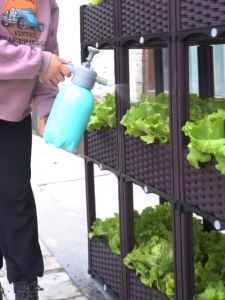 Chậu nhựa lắp ghép 2 tầng tiết kiệm diện tích và không gian
