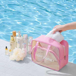 Large Capacity Fitness Bag Wet And Dry Separation Swimming Beach Handheld Waterproof Makeup Bag Travel Toiletry Storage Bag
