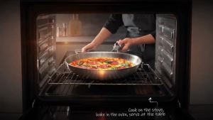 1PC Titanium Pans for Cooking 12 Upgrade Non-Toxic Frying Roaster with Lid Dishwasher&Oven Safe Kitchen Induction Compatible