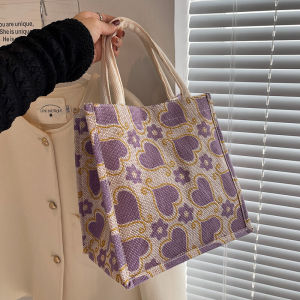 Fashionable Large Capacity Single Shoulder Tote Bag for Women High School Students Class Handbags Outdoors Shopping Bag