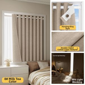 LEZHIHE | Full Blackout Easy Installation Bedroom Curtain