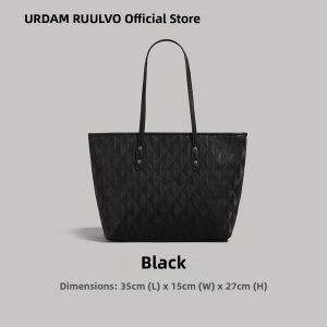 URCDN RDALVO | High-end Red Tote Bag Large Capacity Commute Crossbody Wedding