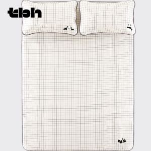 T-B-H Home Panda Bang Bang Ice Silk Cooling Mat Air Conditioned Soft Mat Single Double Person Home Use Bedding Accessories