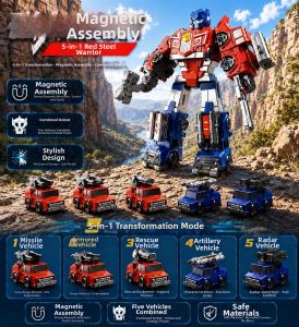 BABYSHOME | Magnetic Transformable Car Robot Toy