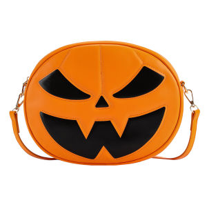 2025 NEW Shoulder Bag for Women Men Pumpkin Crossbody Bag PU Leather Adjustable Strap Halloween Purse