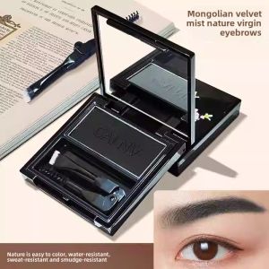 Waterproof Sweatproof Long-lasting Single-color Eyebrow Powder Black Grey Brown Deep Coffee Brow Brush Included