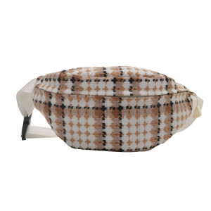 Túi Đeo Chéo Vải Len Nhẹ Thời Trang Mới Cho Nữ Túi Đeo Ngực Kẻ Caro Nhỏ Túi Đeo Vai Thường Ngày Bằng Vải Len Phong Cách Nhật Bản