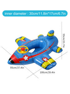 1PC Airplane-Shaped Swim Ring Inflatable Pool Floats Outdoor Children’s Swim Ring – Suitable for Infants and Young Children