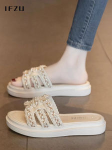 Casual Flat Bottom Sandals Women's Summer Outdoor Beach Fairy Style for Skirts Slip-On Slippers Comfortable Footwear