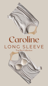 Caroline Long Sleeve เสื้อแขนยาว  คอรูปตัวยู มีบราในตัว ไม่ต้องใส่บรา ไม่ต้องติดซิลโคน สะดวกสบายขึ้น