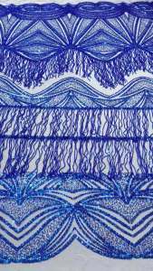 Luxury African Sequins Net Fabric High Quality 1Yards Nigerian French Mesh Tulle Lace Fabric For Sewing Wedding Party Season