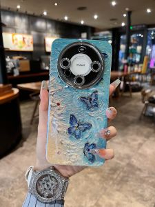 Elegant Beach Butterfly Full Cover Protective Case for Huawei Mate60 P70  16 Series New Mobile Phones 15Promax/14pro/13