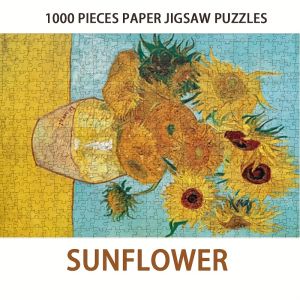 500/1000/1200/2000PCS Jigsaw Puzzle Beautiful Van Gogh Sunflowers Scene For Adults Perfect For Quiet Evening Activity
