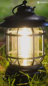 ด่วน! ตะเกียงวินเทจ โคมไฟเต้นท์ LEDแบบพกพา ชาร์จได้ ถ่านชาร์จถึง 2ก้อน ตะเกียงวินเทจแคมป์ปิ้ง