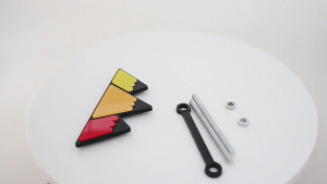 20*15CM Car Front Grille Emblem Emblem Grill Tri-Color 3 Untuk Toyota Tricolor Tacoma 4runner Tundra Auris Yaris Avalon Raize Avanza Prado Auto Body Badge Accessoris Emblem Grill