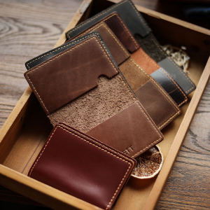 [Xả Kho] Ví Đựng Thẻ Da Thật Thủ Công Da Bò Lớp Đầu Nhập Khẩu Ví Đựng Giấy Tờ Lái Xe Nam Siêu Mỏng Cho Nữ Ví Đựng Tiền Lẻ