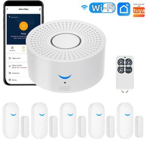 Hệ Thống Báo Động Cửa WiFi Không Dây Tự Lắp Đặt An Ninh Nhà Thông Minh Với Cảnh Báo Qua Ứng Dụng Điện Thoại Còi Báo Động & Cảm Biến Cửa/cửa Sổ Điều Khiển Từ Xa