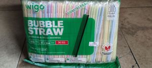 Sedotan steril Golden Straw 6 mm x 20 cm isi 500 Pcs