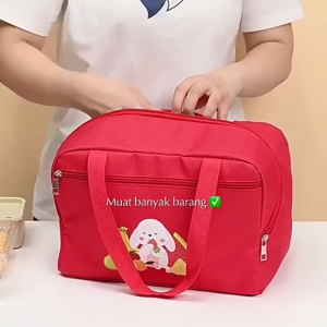 Eatkit Lunch Bag Thermal Waterproof Tas Bekal Kain Oxford Karakter Lucu High Quality Aluminium Foil