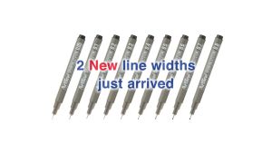 Artline Drawing System Pen & Brush - 11 sizes (0.03mm - 0.8mm Brush) | 3 Colours | Waterproof | for Techincal Drafting