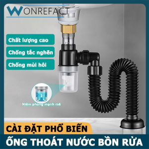 Bồn cầu ống thoát nước khử mùi đường kính lớn dày và bền chậu rửa Phụ kiện phổ thông chậu rửa phòng tắm ống thoát nước