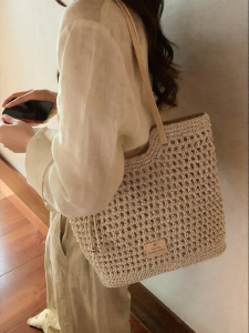 Chio’2nd | Bespoke High-end Cowhide and Wax Rope Handmade Beach Shoulder Bag