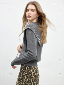 Juicy Couture | Wool Pearl-Decorated Sweater
