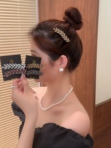 🔥IVY Rhinestone Wheat Ear Duckbill Clip High-end Hair Clip Women Elegant Temperament Bangs Clip