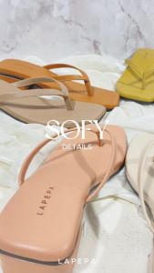 Lapepa SOFY Sandal Heels Wanita Casual Sendal Cewek Model Jepit Tinggi Hak 4cm Ttatakan Empuk Kekinian