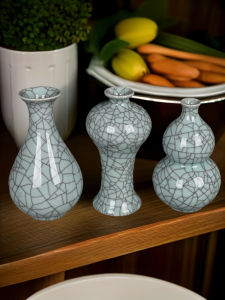 Đài Trang Trí Hoa Gốm Sứ Xanh Tinh Tế Đài Trang Trí Phòng Khách Đơn Giản Đài Trang Trí Bàn Làm Việc Gốm Sứ Sáng Tạo Trang Trí Nhà