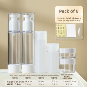 MONLEYTA | Portable Travel Vacuum Cosmetic Sample Set Lotion Spray Bottle Empty Container For Air Travel Manliata X0710174902