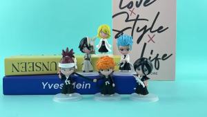 2Set Wholesale BLEACH Action Figure Cool Cute Anime Figure Toy Doll Model Desk Decoration For Kid Birthday Gifts