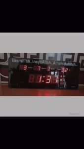 Sonifer JAM DINDING DIGITAL JAM MEJA LED CLOCK 25 x 10 cm FREE CUSTOM NAMA