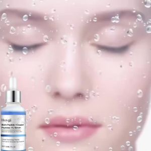 Blue Copper Peptide Serum Anti Wrinkle Shrink Pores Skin Care Rejuvenation Hyaluronic Acid Brightening Spot Moisturizing Serum