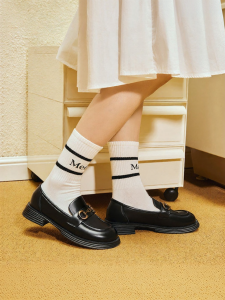 Hotwind | English Style White Leather Shoes