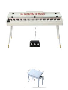 UK Exam Grade / Master Grade 88 Keys Piano Hammer Action Fully Weighted Keys with Cover and Free 3 Pedals+4 Legs+Chair
