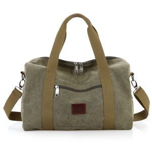 Dunuo Casual Retro Large Capacity Canvas Travel Bag Shoulder Crossbody Luggage Bag Tool Bag Thickened Leisure Travel Bag