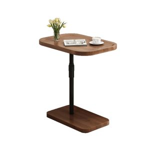 Modern Minimalist Bedside Table Mobile Storage Rack Bedroom Simple Rising Small Table Wooden Material Density Board Fiber Board