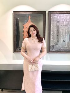 GLEC | Floral Embroidery Slimming Cheongsam-style Womens Dress