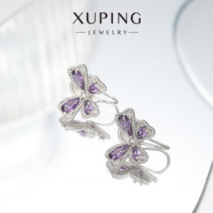 Luxury Butterfly Mosquito Coil Tray Earrings with Embedded Artificial Stones No Piercing Required Fashionable Retro French Design