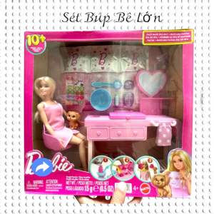 Đồ Chơi Búp Bê Cho Bé gái Set trang điểm cỡ lớn màu hồng