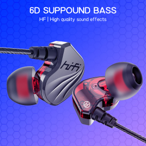 6D Surround Sound Bass Earphones with Mic HiFi Dual Driver Noise Cancelling Wired 3.5mm⚡PH deliveryIn stock⚡